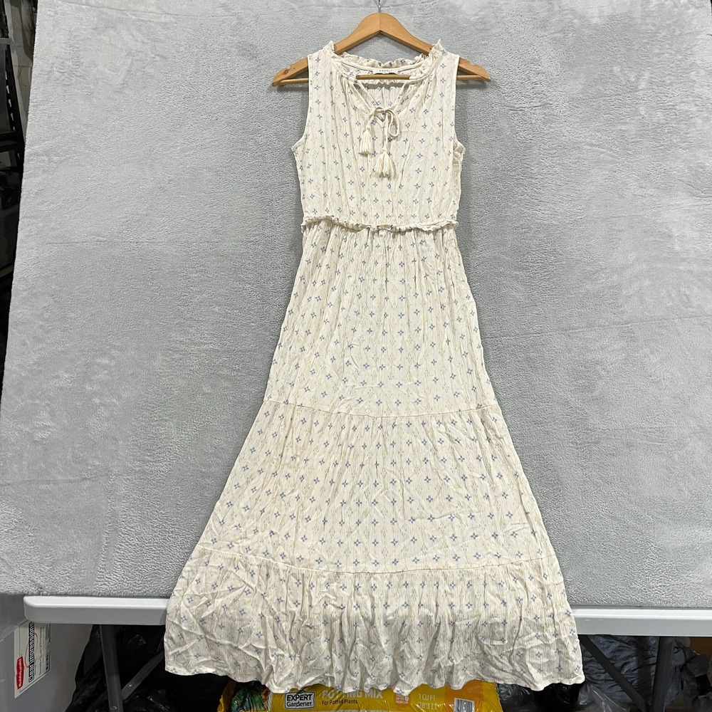 Angels Forever Young Dress Women's Small‎ Maxi Tassels Retro Flutter Hem Boho